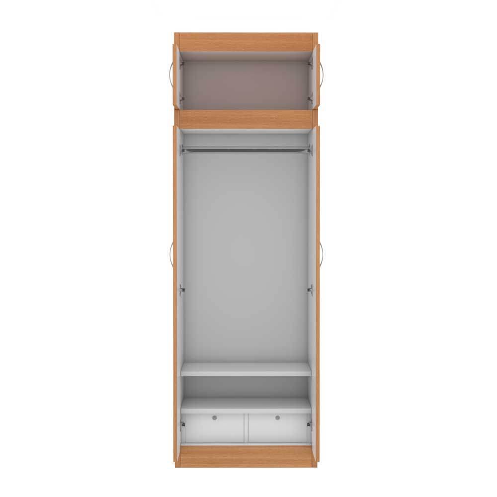 Megafurniture | Quinn 2 Door Open Wardrobe with Top | Open Door Wardrobe