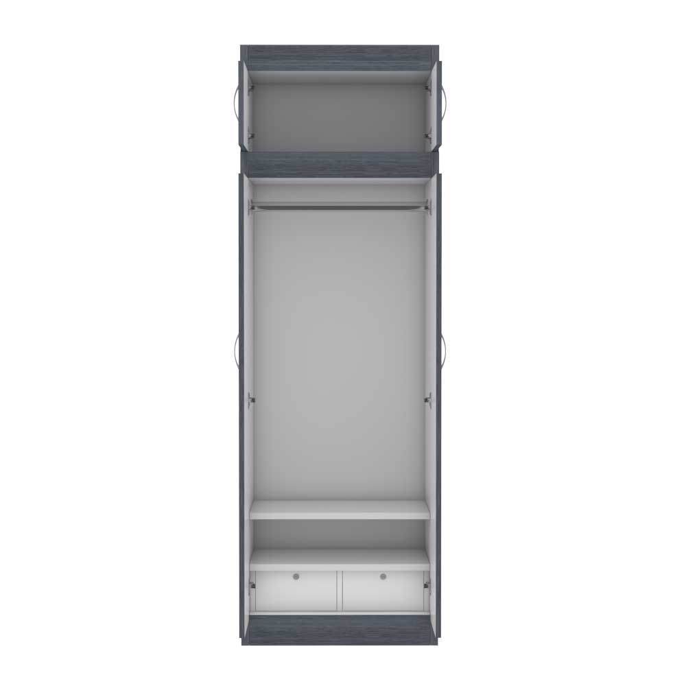 Megafurniture | Quinn 2 Door Open Wardrobe with Top | Open Door Wardrobe