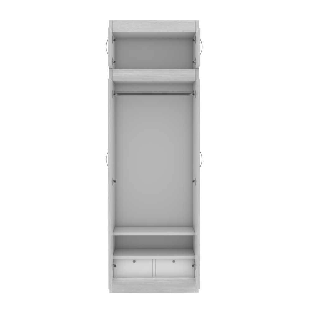Megafurniture | Quinn 2 Door Open Wardrobe with Top | Open Door Wardrobe