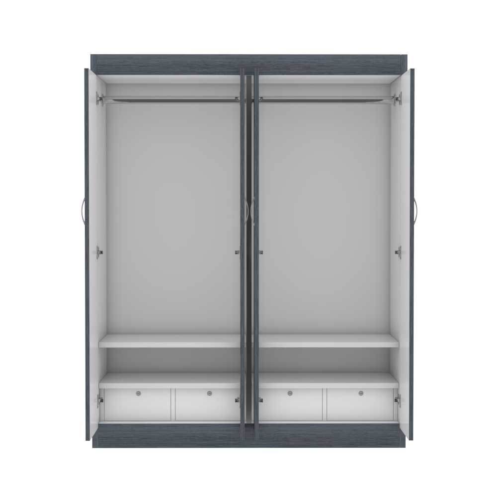 Megafurniture | Quinn 4 Door Open Wardrobe | Open Door Wardrobe