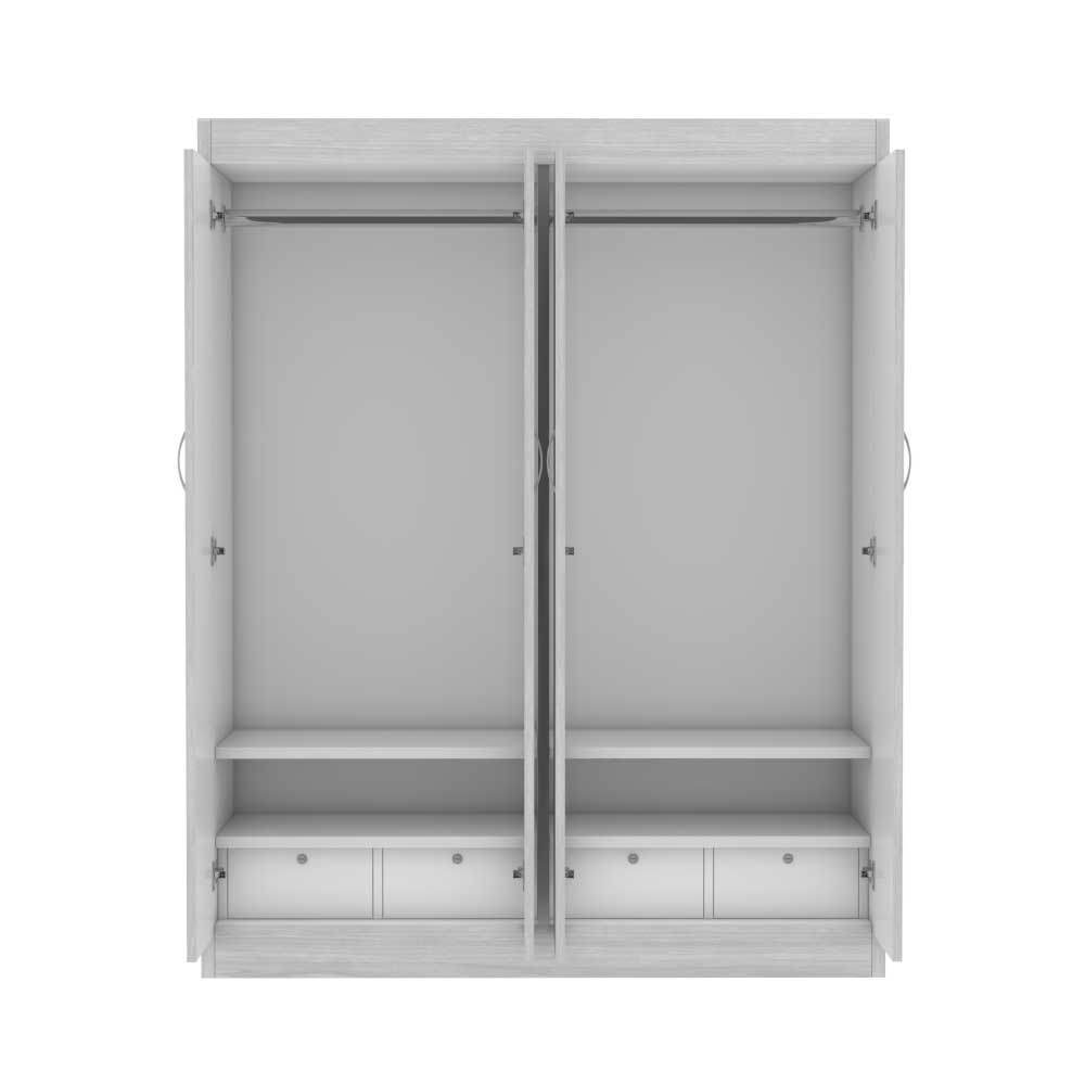 Megafurniture | Quinn 4 Door Open Wardrobe | Open Door Wardrobe