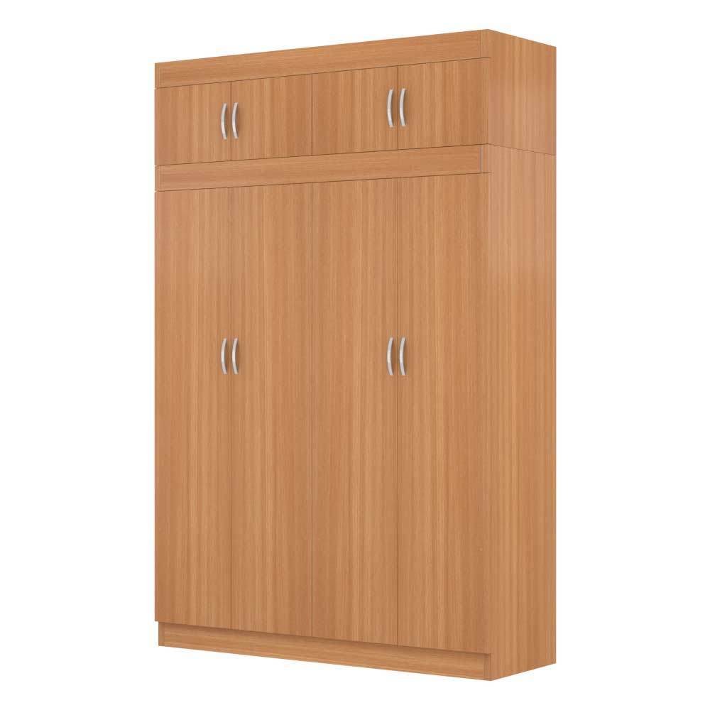 Megafurniture | Quinn 4 Door Open Wardrobe with Top | Open Door Wardrobe
