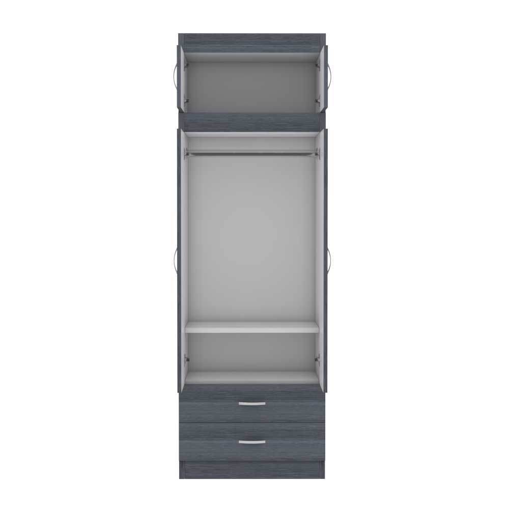Megafurniture | Quinton 2 Door Open Wardrobe with Top | Open Door Wardrobe