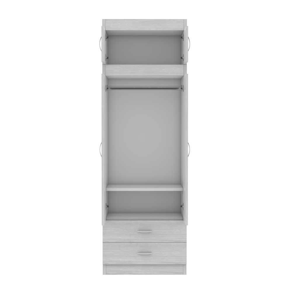 Megafurniture | Quinton 2 Door Open Wardrobe with Top | Open Door Wardrobe