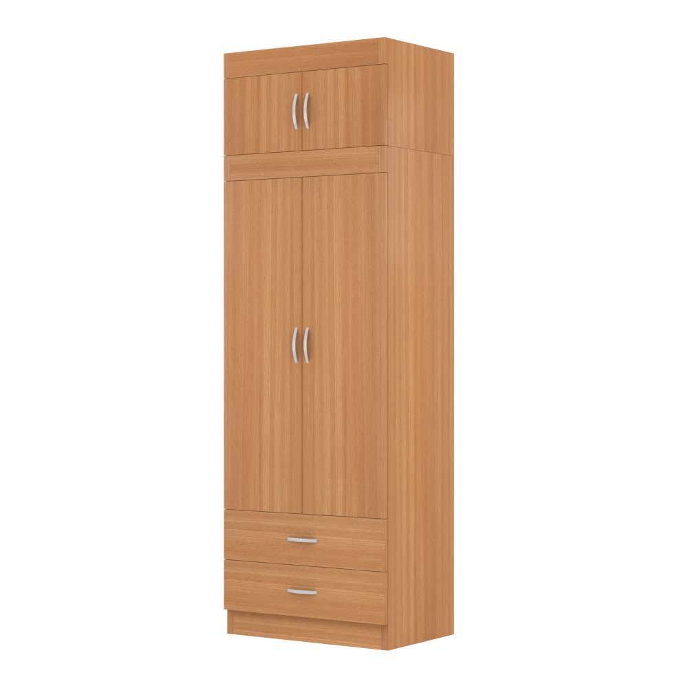 Megafurniture | Quinton 2 Door Open Wardrobe with Top | Open Door Wardrobe