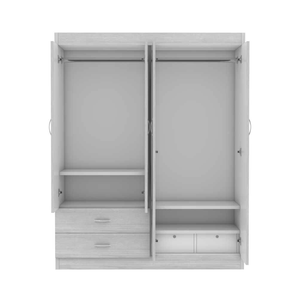Megafurniture | Quinton 4 Door Open Wardrobe | Open Door Wardrobe
