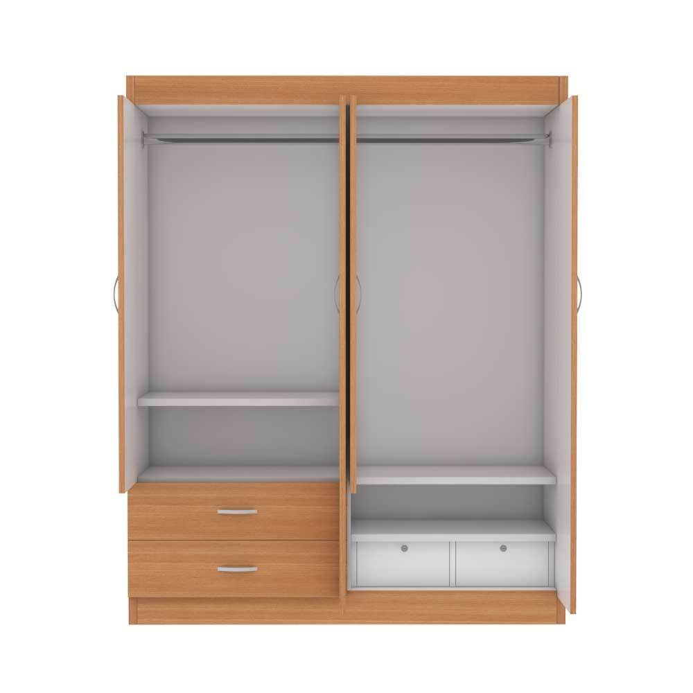 Megafurniture | Quinton 4 Door Open Wardrobe | Open Door Wardrobe