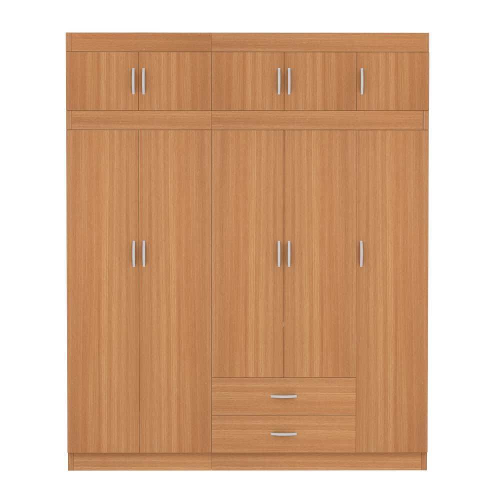 Megafurniture | Quinton 5 Door Open Wardrobe with Top | Open Door Wardrobe