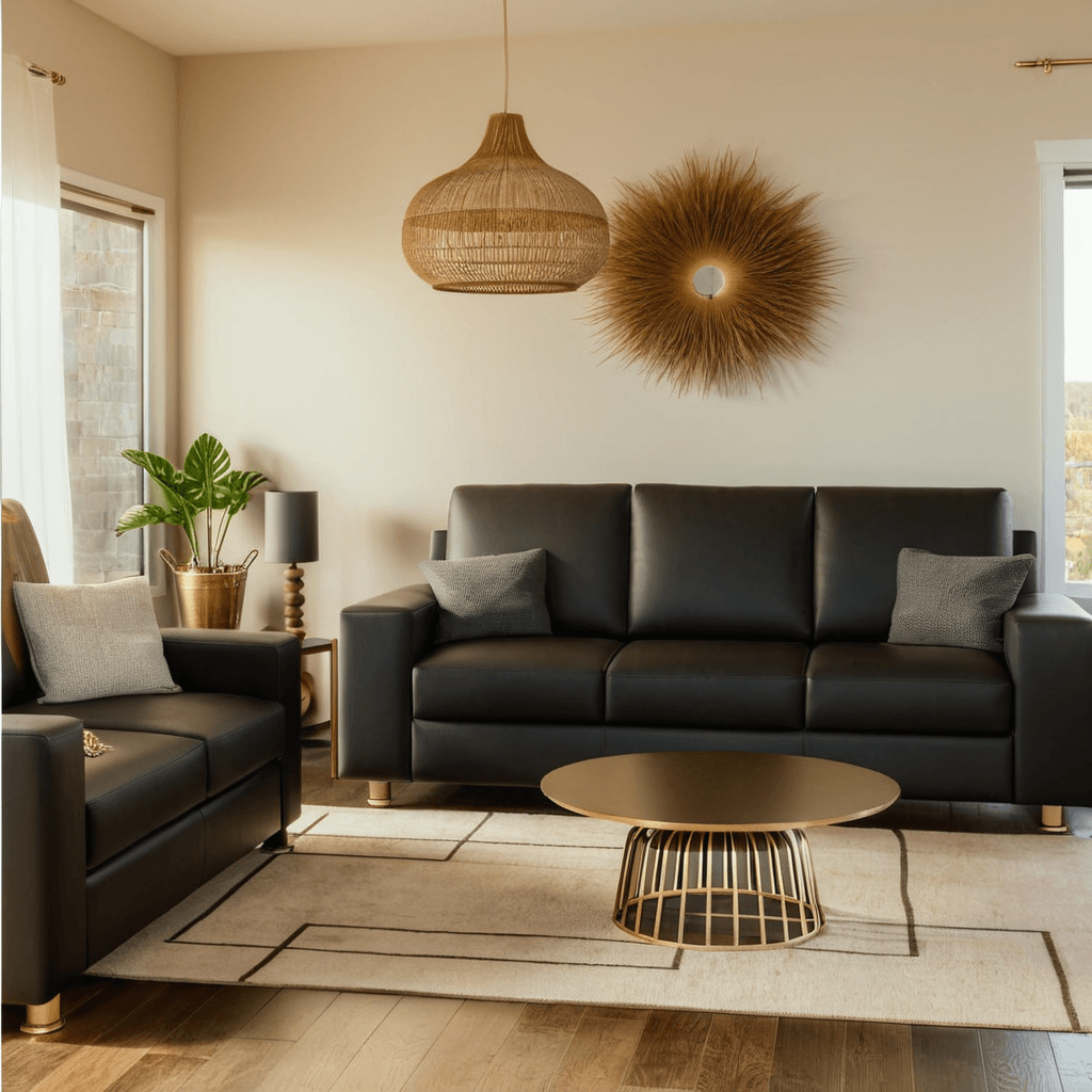 Rodell Faux Leather Sofa
