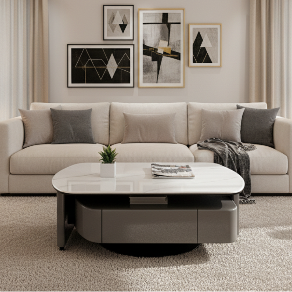 Megafurniture | Sharlene Extendable Coffee Table with Tempered Glass Top | Coffee Table