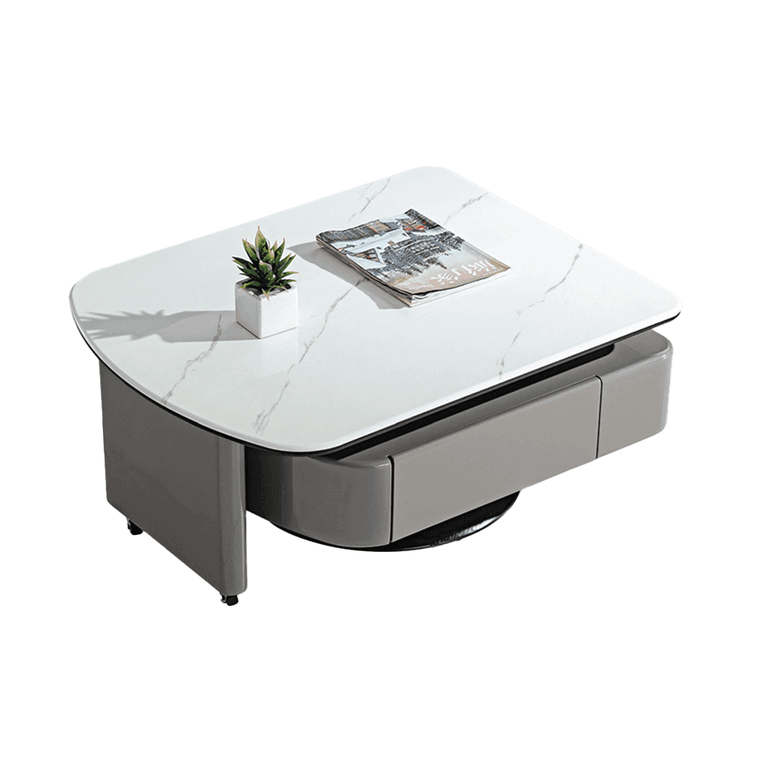 Sharlene Extendable Coffee Table with Tempered Glass Top