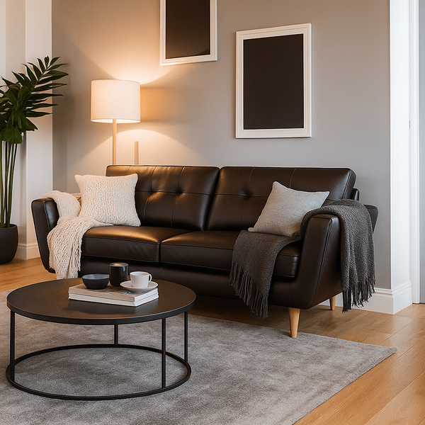 Shigeru Genuine Leather Sofa