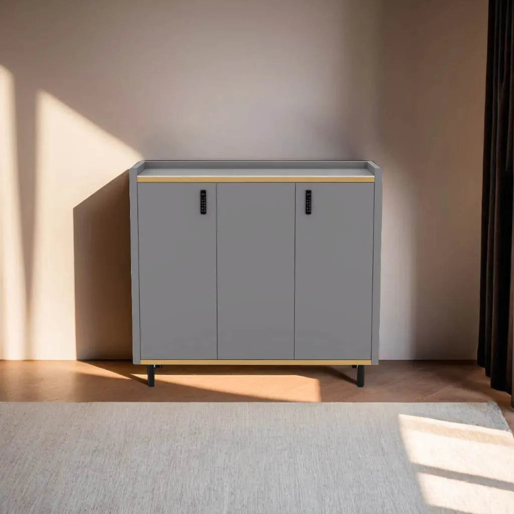 Megafurniture | Sonya II 3 Door Shoe Cabinet with Digital Lock | Shoe Cabinet