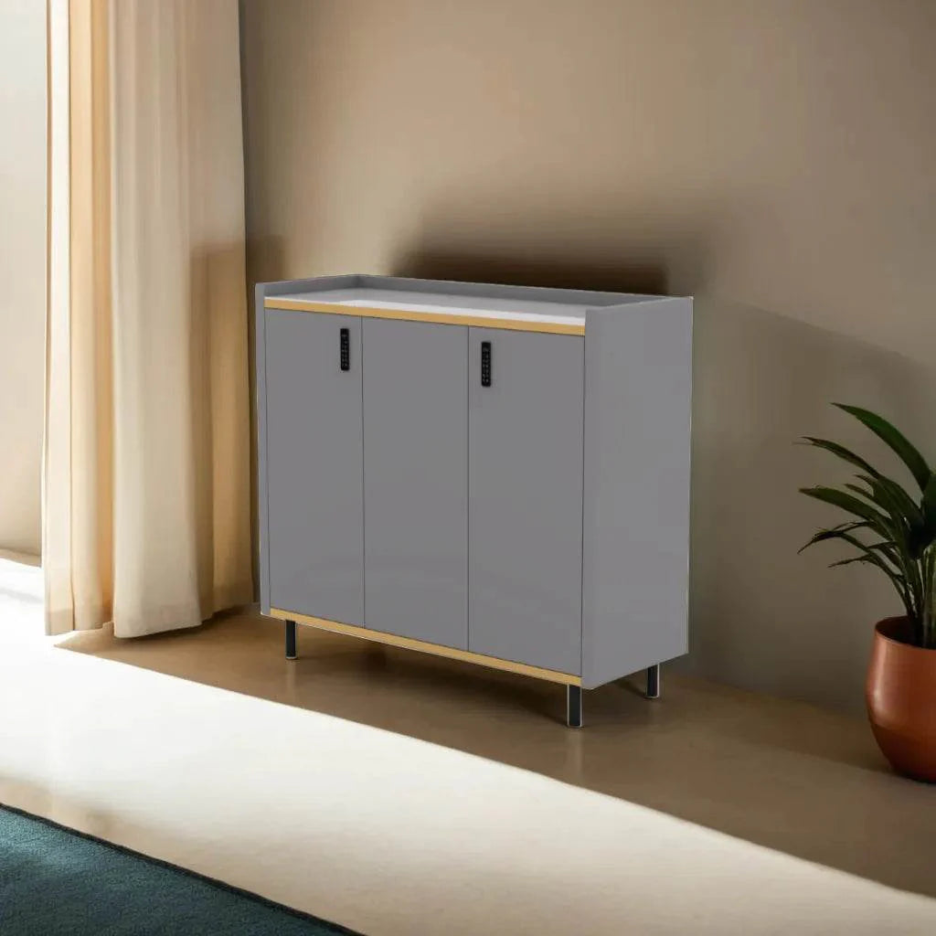 Megafurniture | Sonya II 3 Door Shoe Cabinet with Digital Lock | Shoe Cabinet