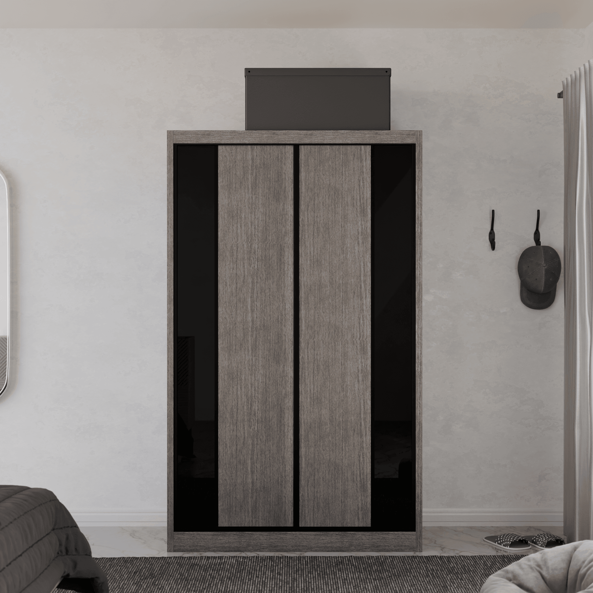 Valkyrie Modular Wardrobe (Black Glass)