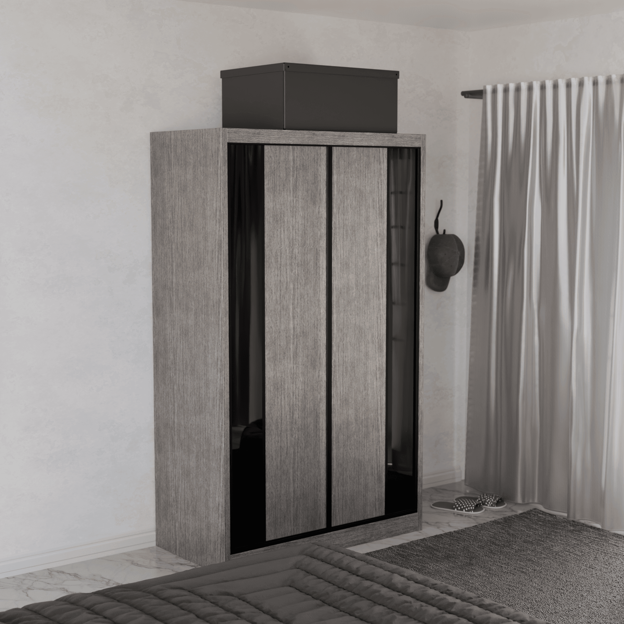 Valkyrie Modular Wardrobe (Black Glass)