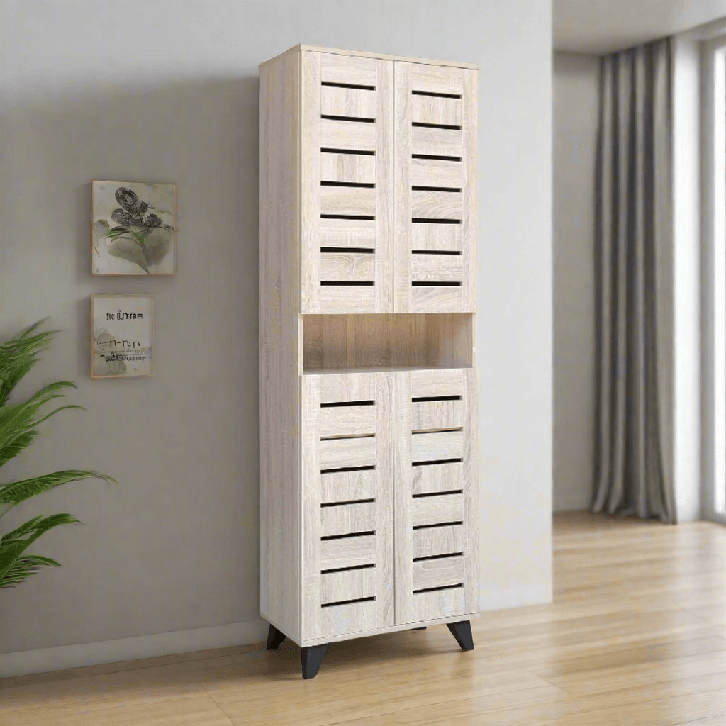 Megafurniture | Warrick Tall Wooden Shoe Cabinet (60cm) | Shoe Cabinet