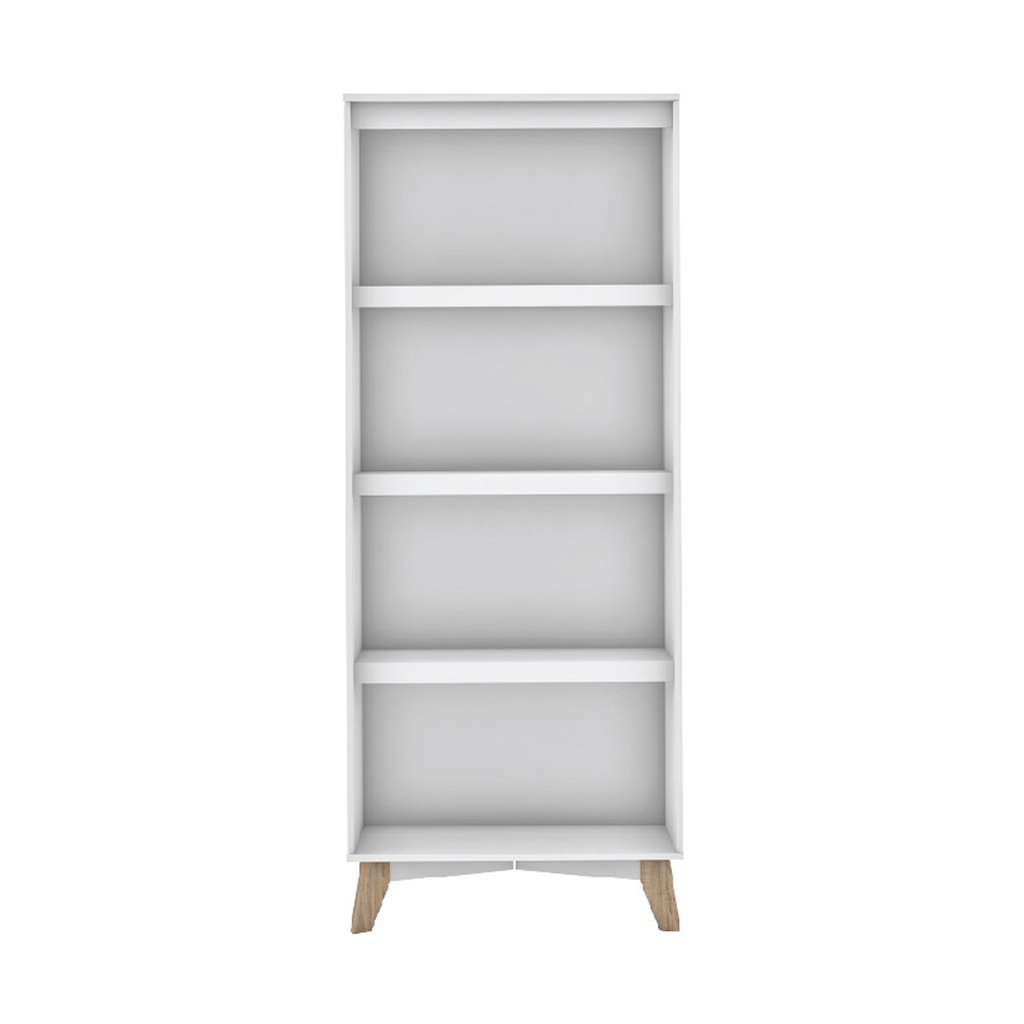 Megafurniture | Xandra 2 Door White Wardrobe (80cm) | Open Door Wardrobe