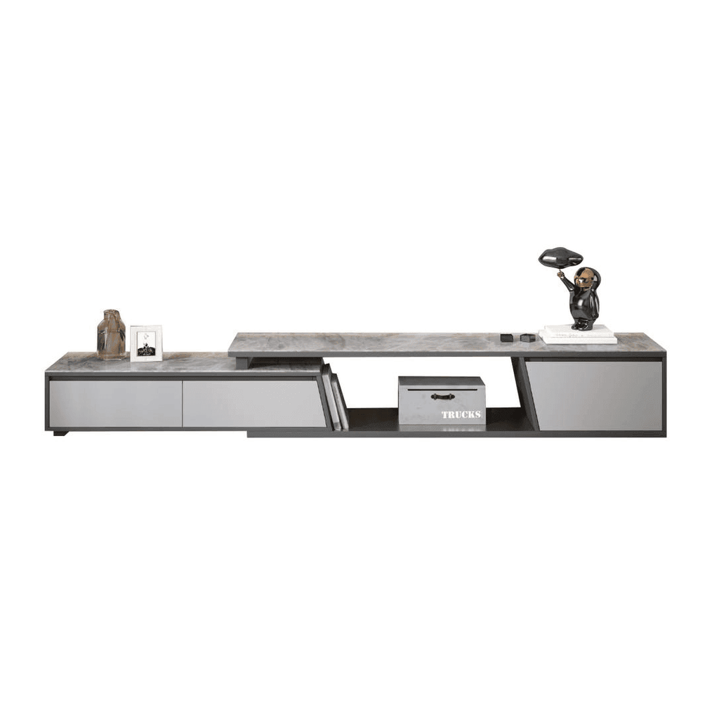 Megafurniture | Zion Glossy Sintered Stone Extendable TV Console | TV Console