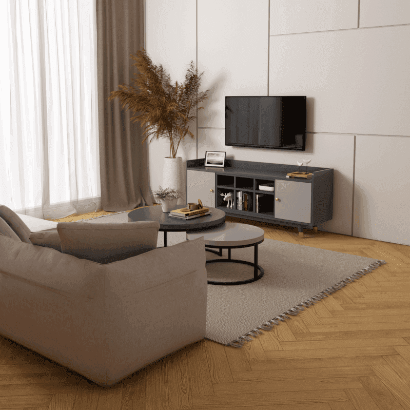 Megafurniture | Zion Grey Tv Console (160cm) | TV Console