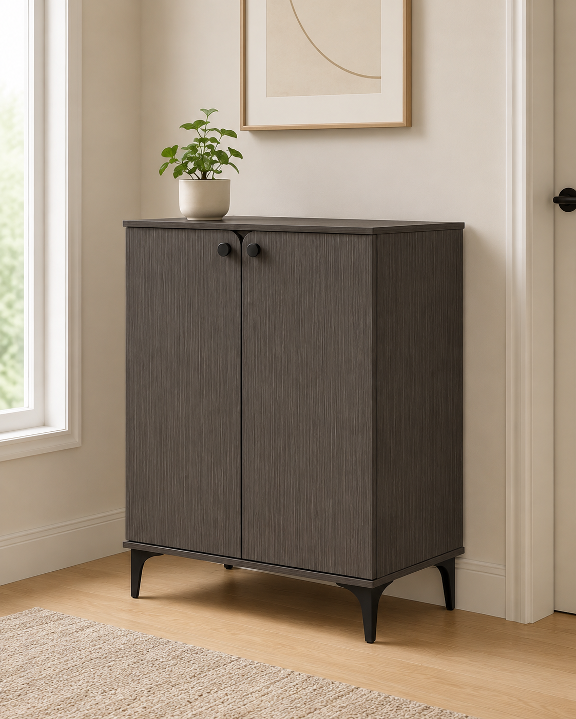 Sable 2 Door Shoe Cabinet (80cm)