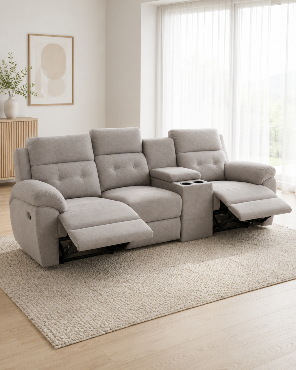 Nolan Fabric Recliner Sofa