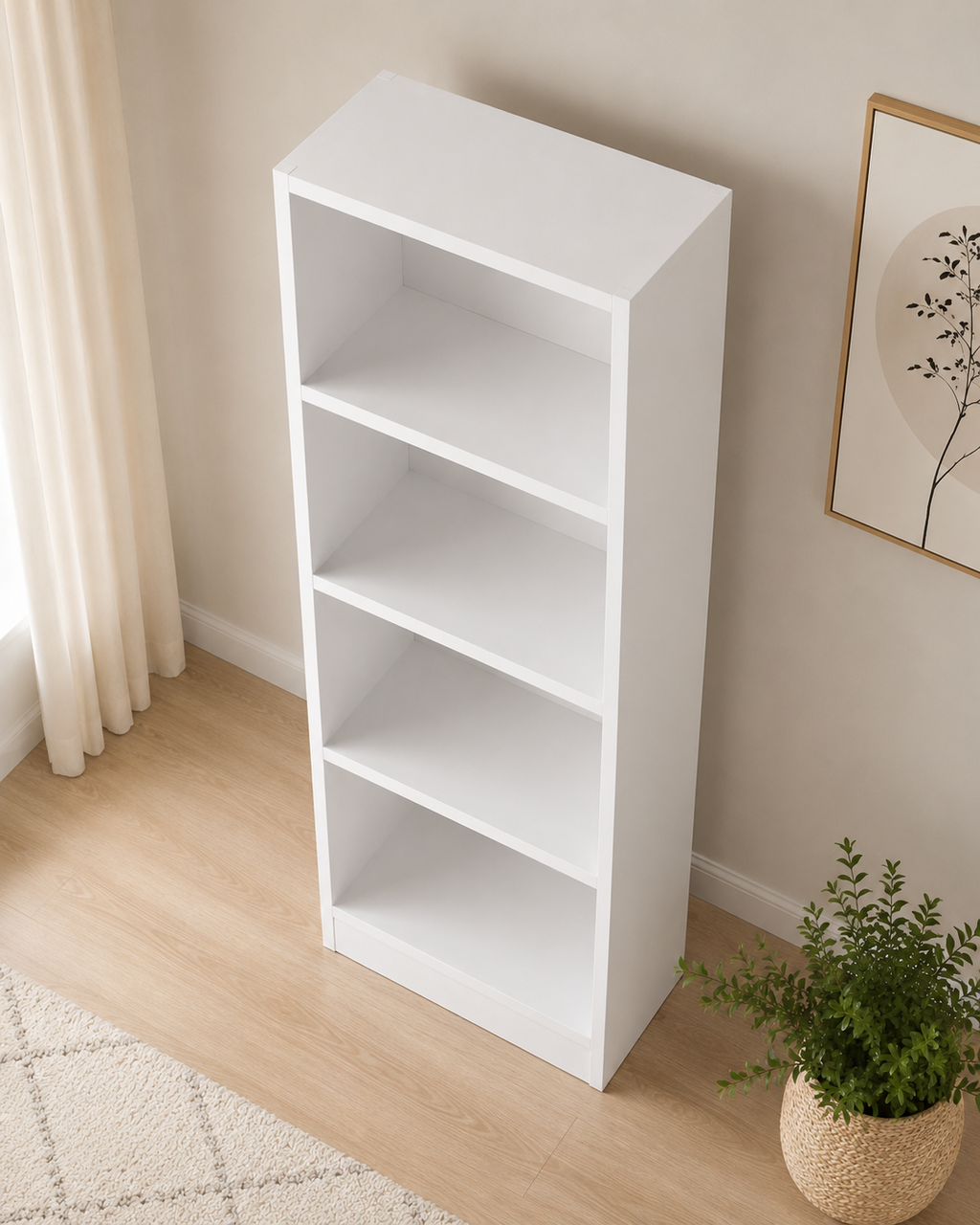 Cleo White Open Bookshelf
