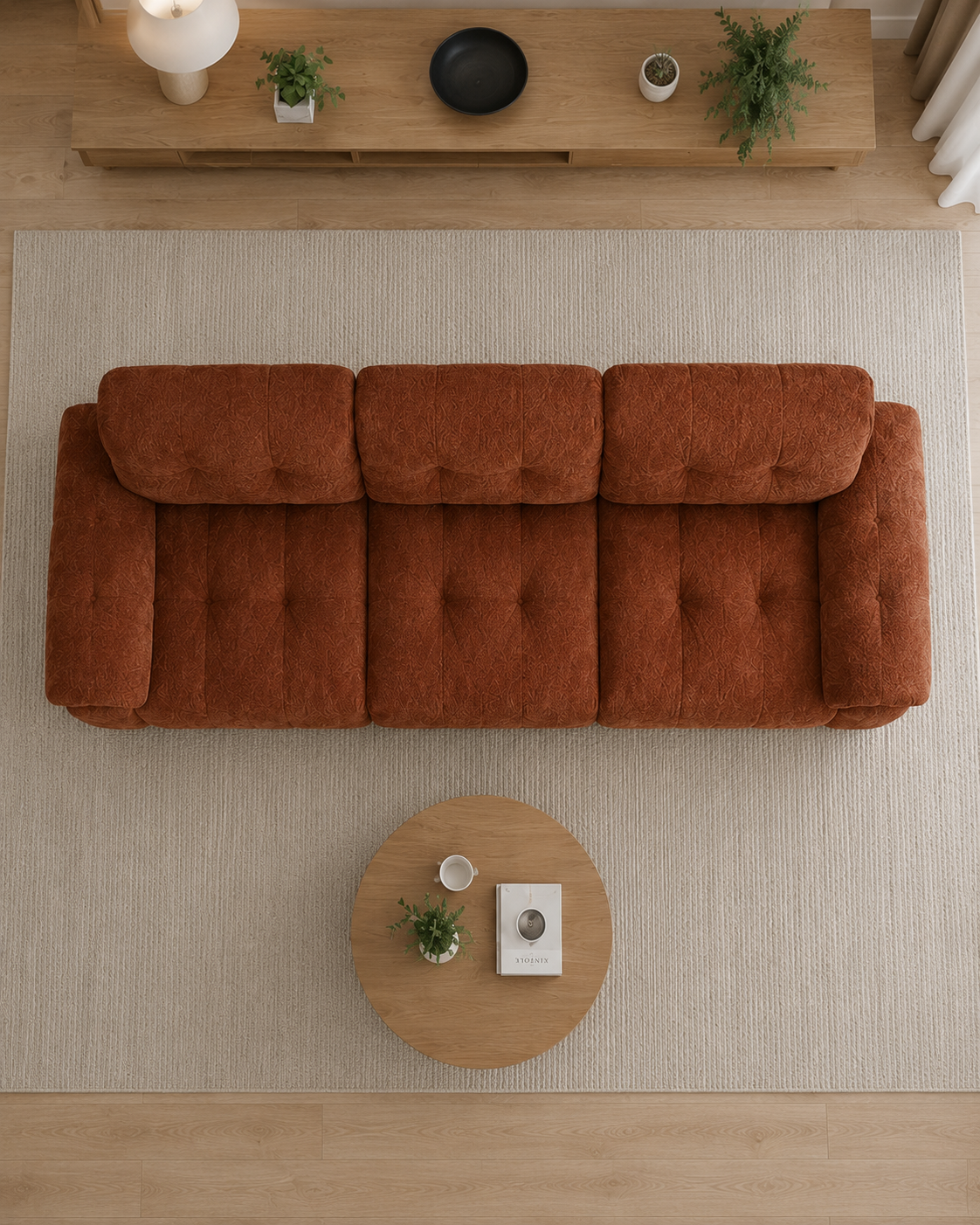 Vionna Fabric Adjustable Backrest Sofa