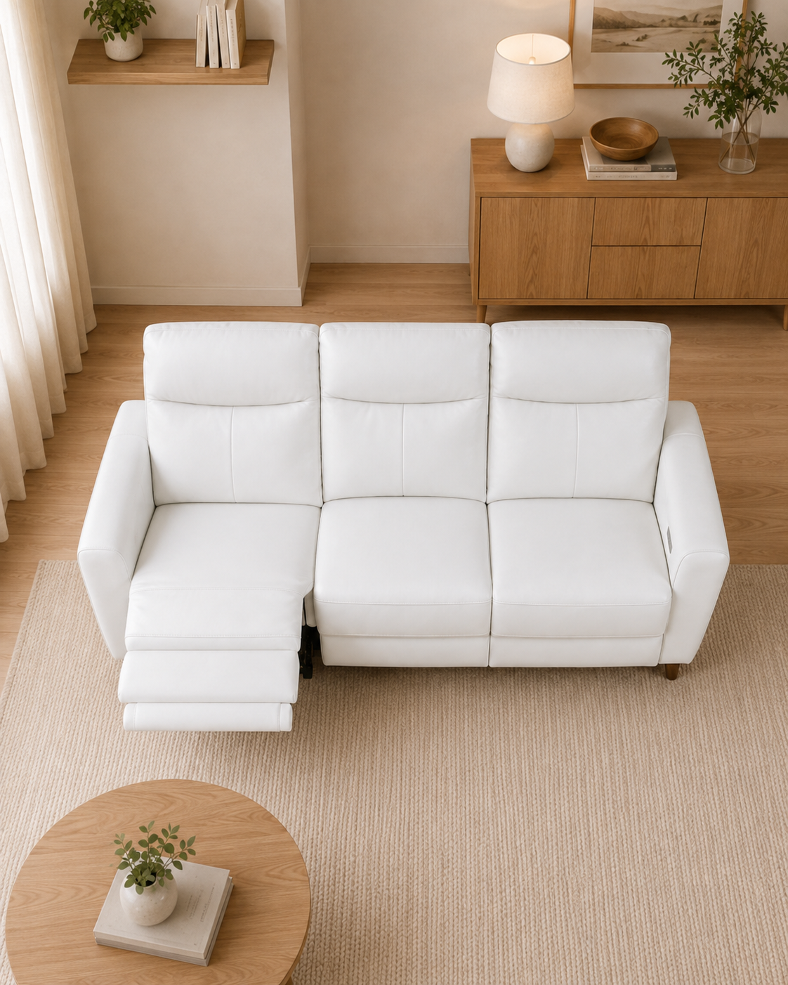 Rochester Genuine Leather Recliner Sofa