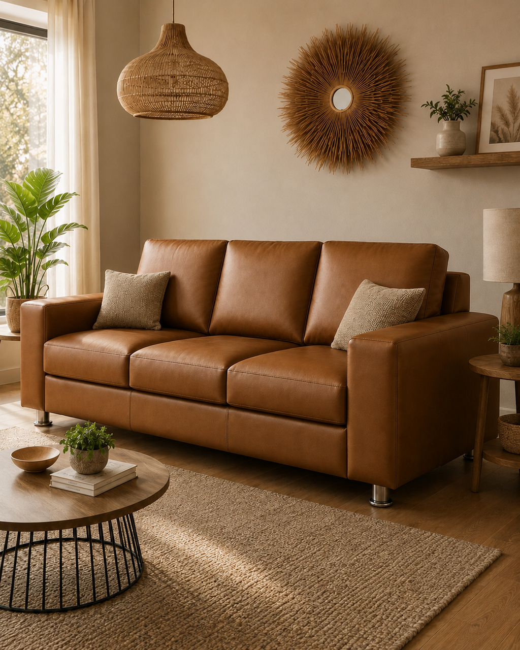 Corven Faux Leather Sofa