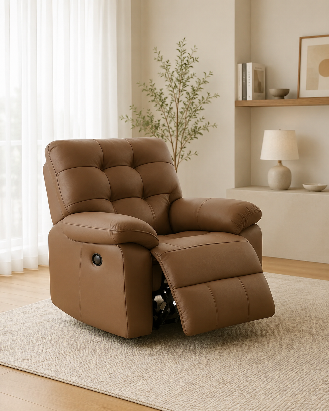 Camden Genuine Leather Recliner Sofa