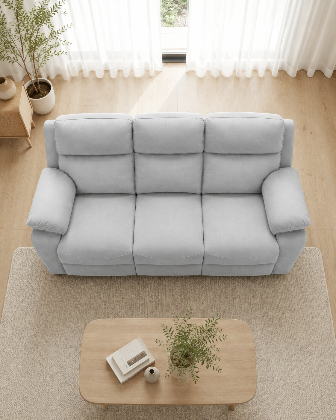 Kieran Fabric Recliner Sofa