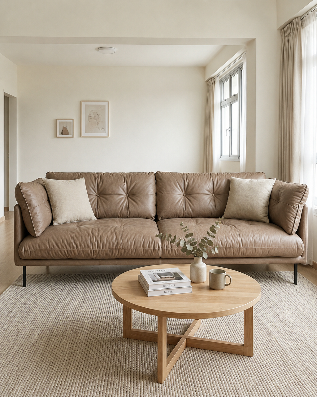 Dune Faux Leather Sofa