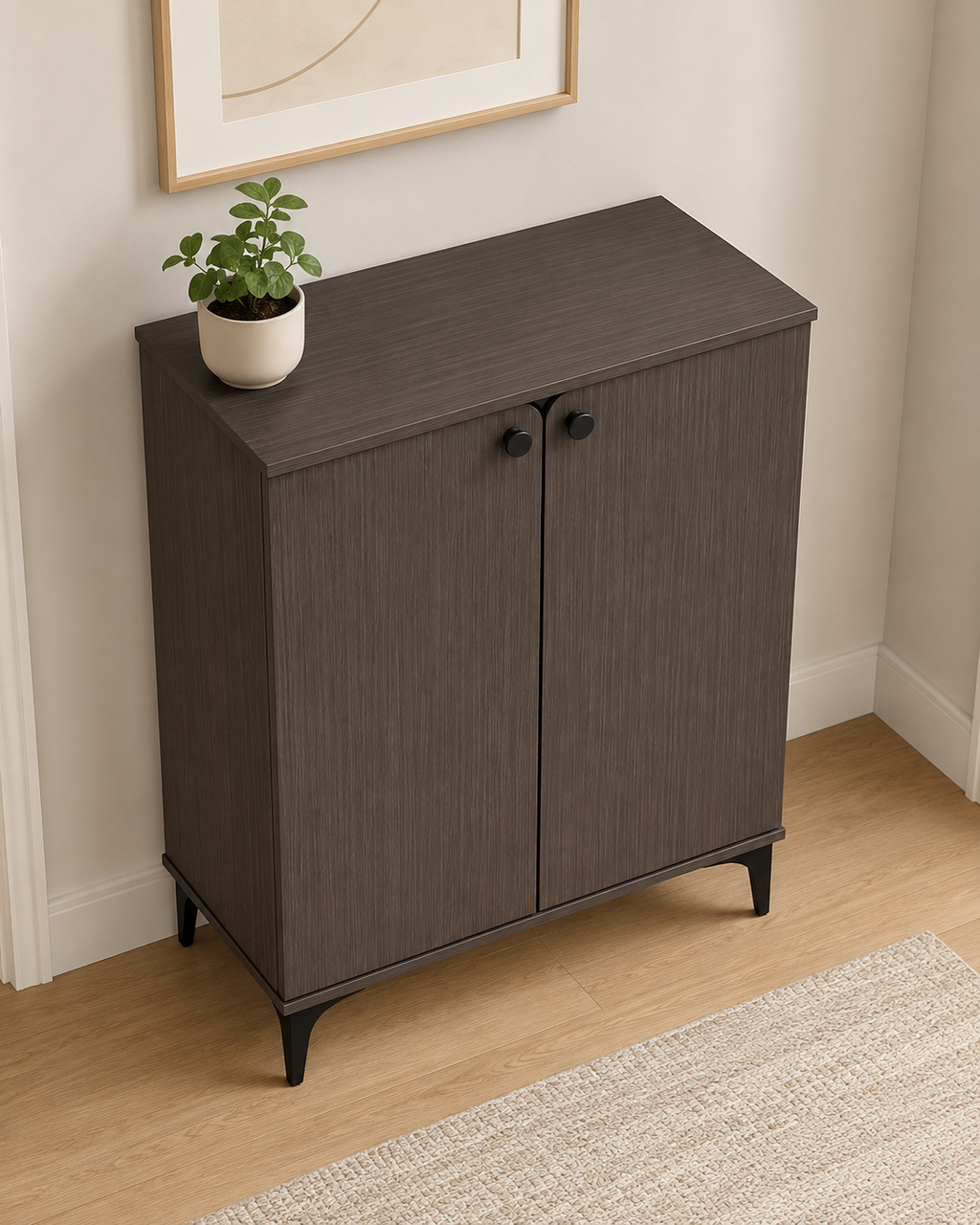 Sable 2 Door Shoe Cabinet (80cm)