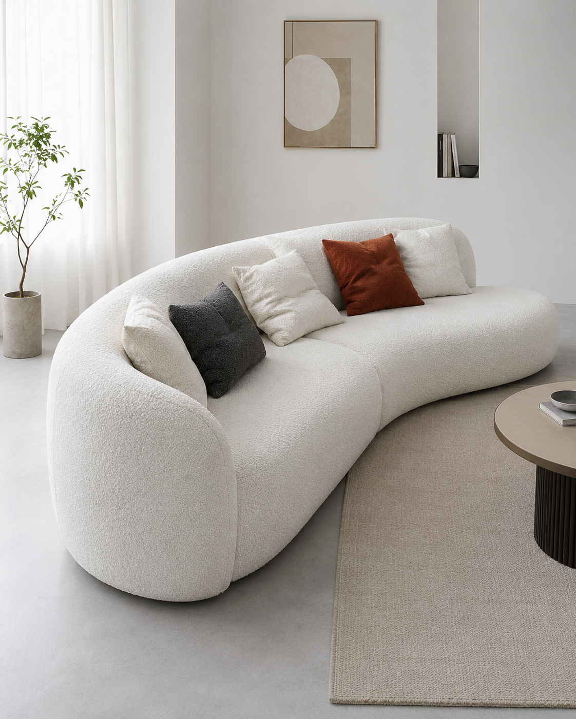 Montrose Bouclé Curved Sofa