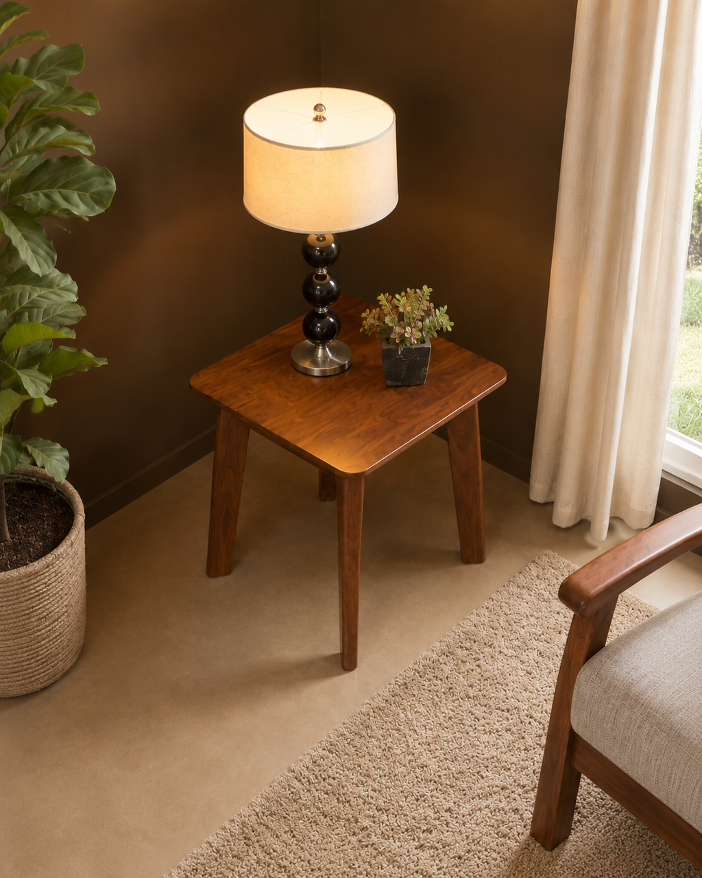 Rumi Wooden Side Table