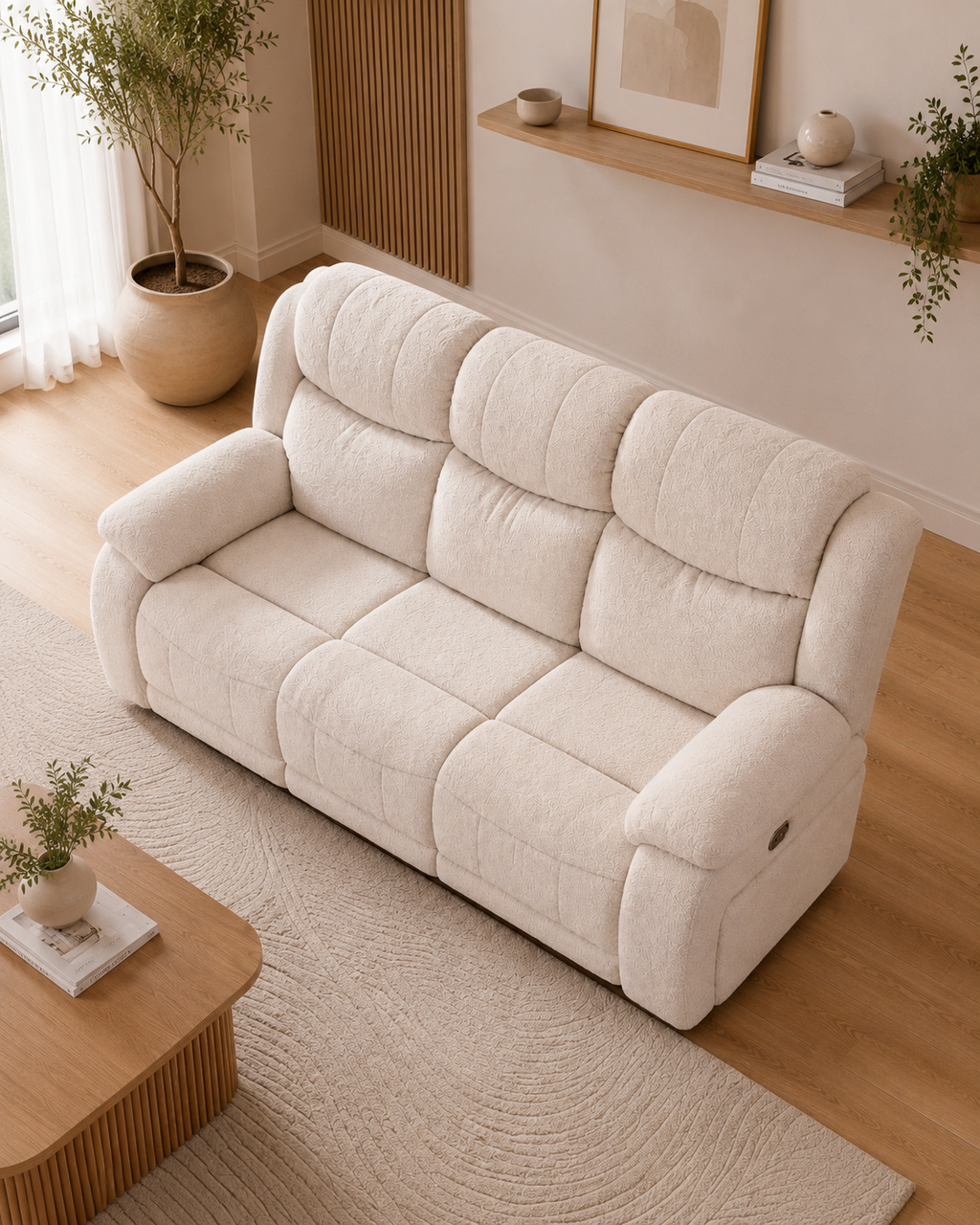 Sorano Teddy Fabric Recliner Sofa