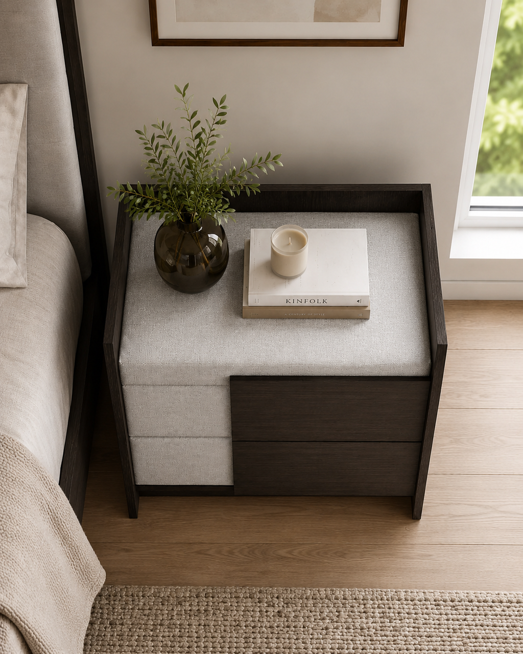 Luno Walnut Bedside Table