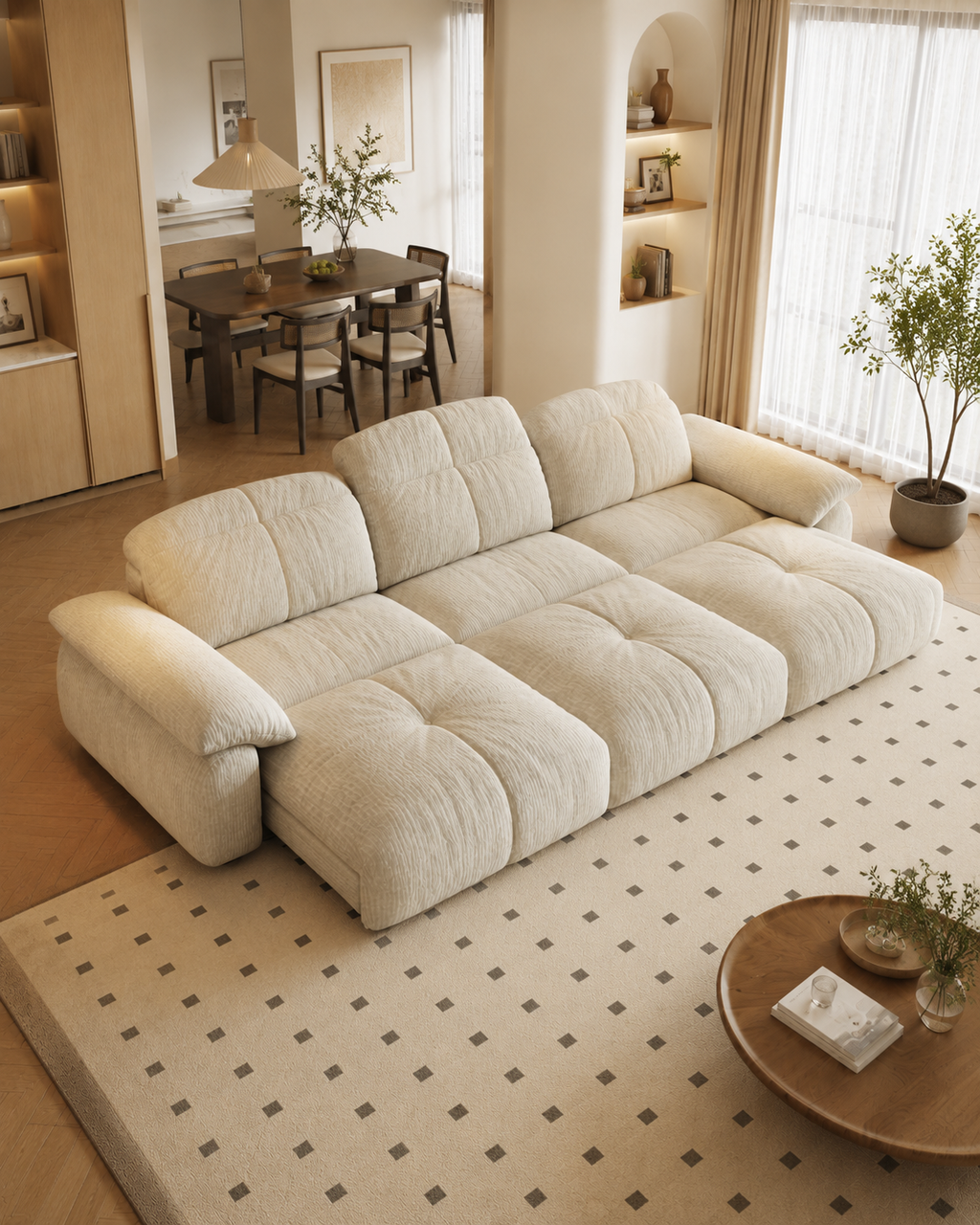 Lunara Chenille Fabric Electric Sofa Bed