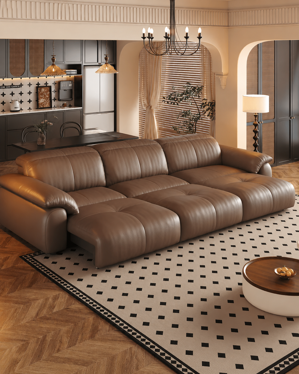 Aurelle Top Grain Leather Electric Sofa Bed