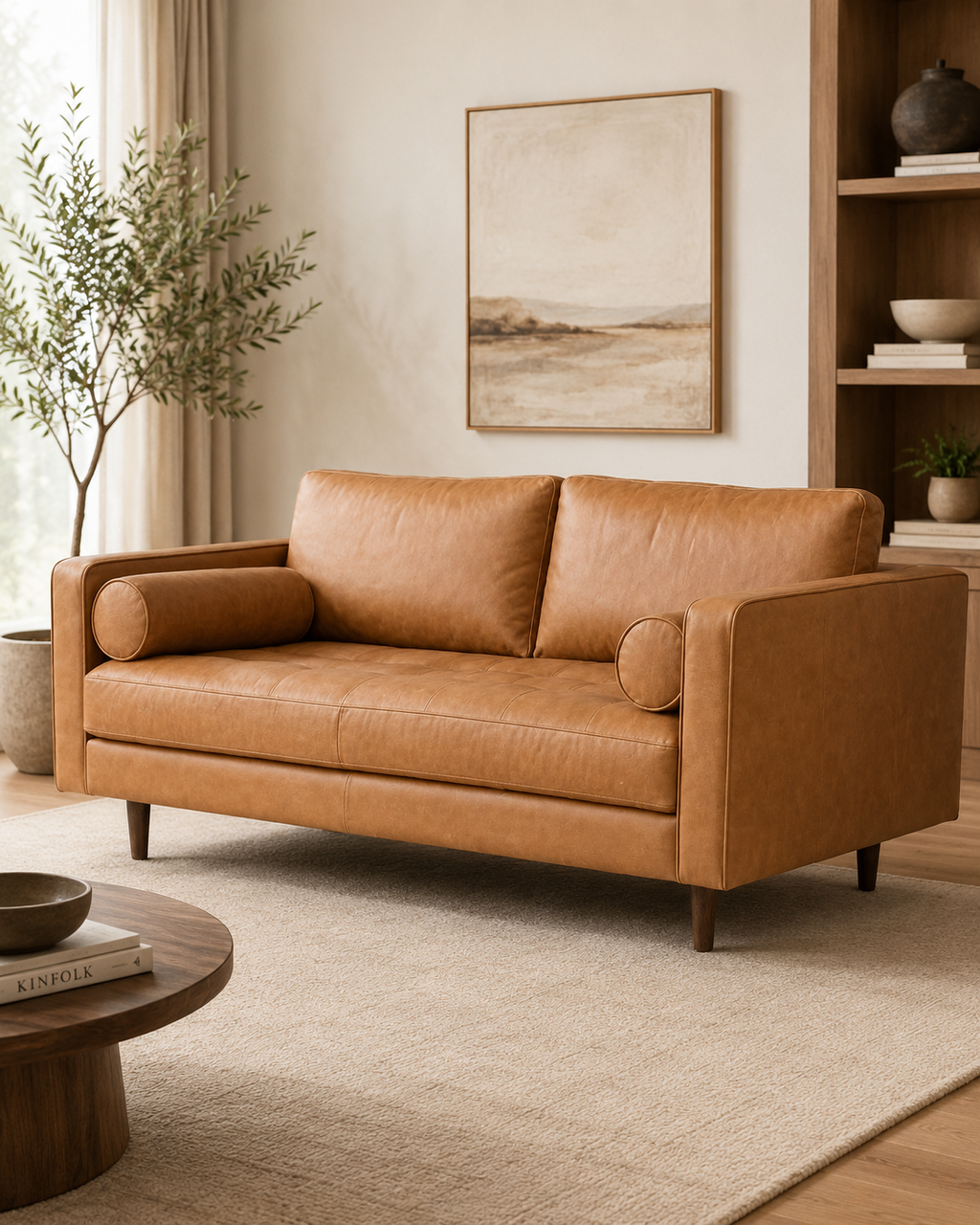 Ellington Faux Leather Sofa