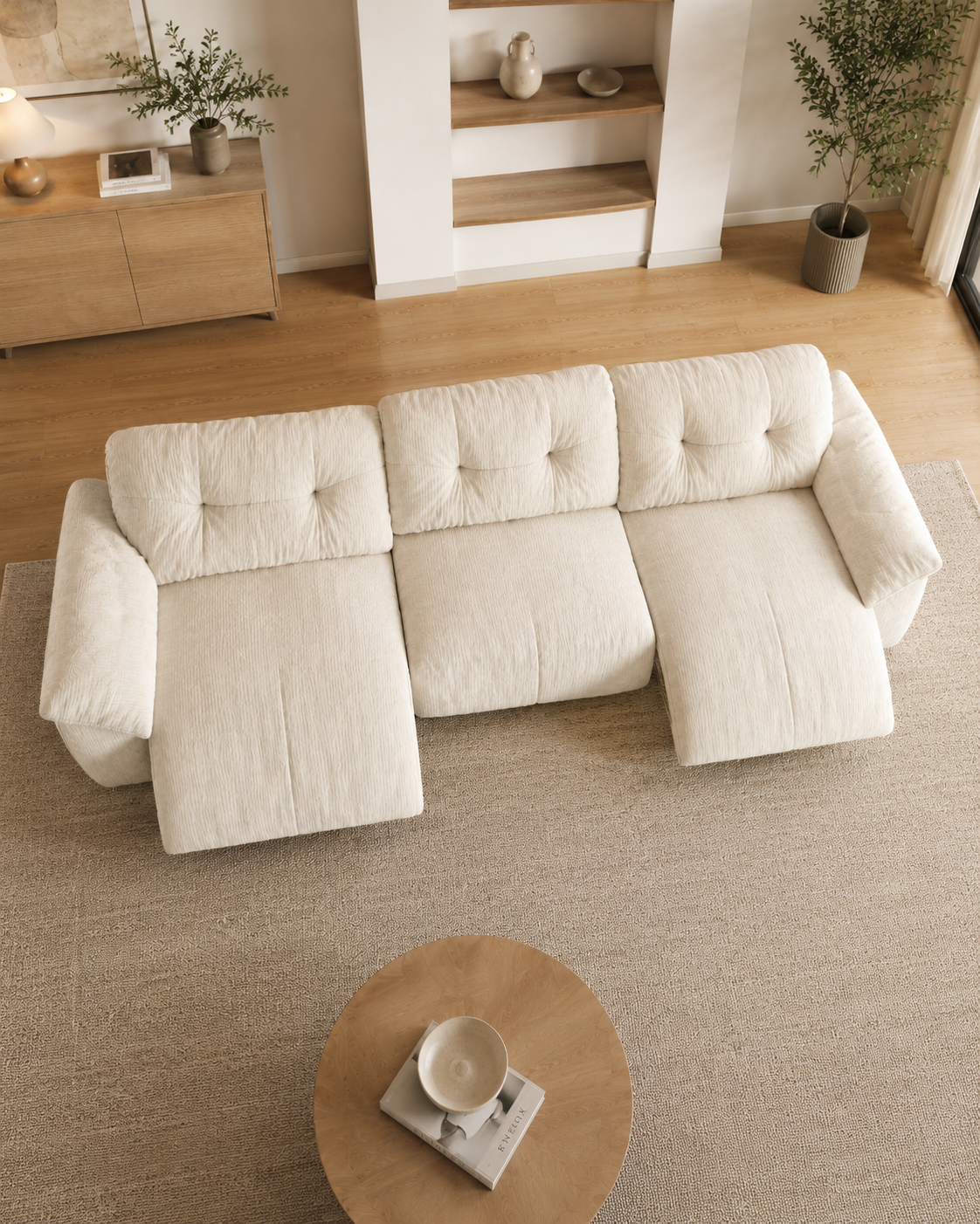 Astra Chenille Fabric Recliner Sofa