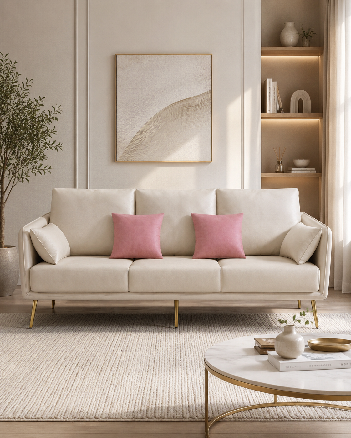 Chiswick Faux Leather Sofa