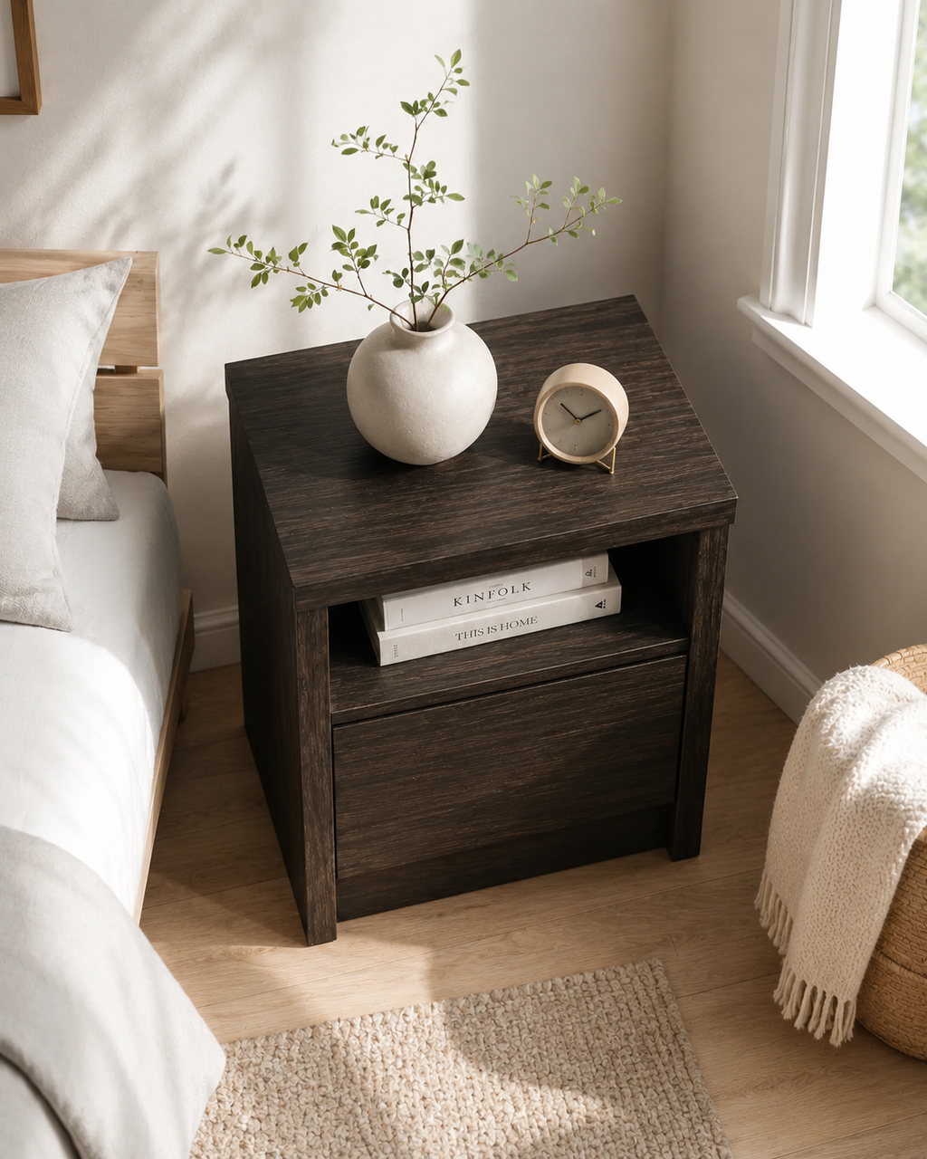 Soren Walnut Bedside Table