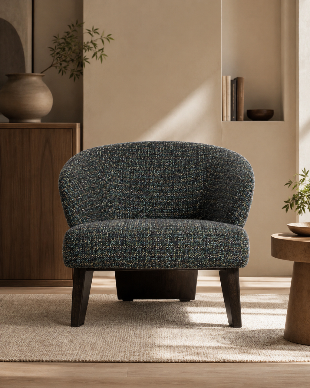 Cavrin Linen Lounge Chair