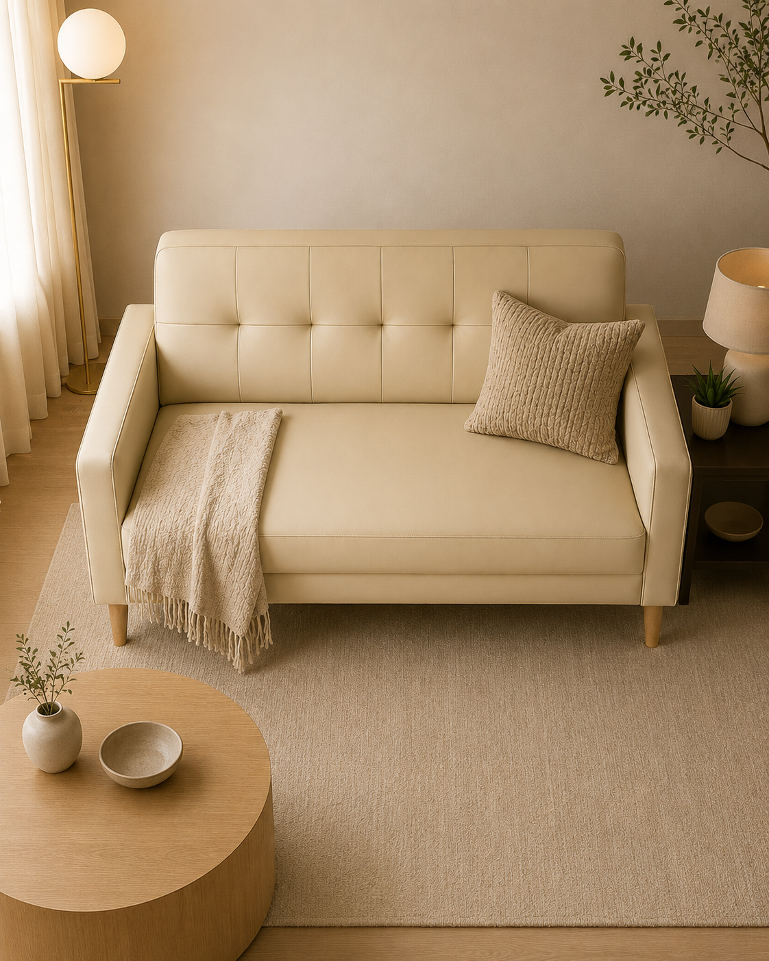 Elmsworth Faux Leather Sofa