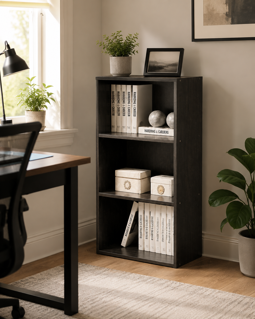 Asher Walnut Open Bookshelf