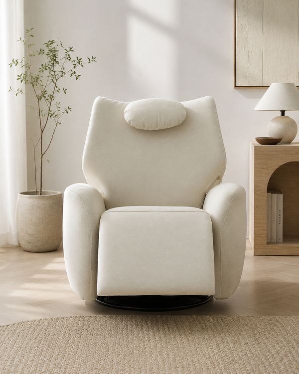 Avienne Fabric Swivel Recliner Chair