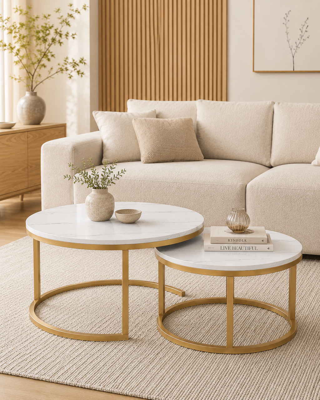 Isolde Sintered Stone Nesting Coffee Table