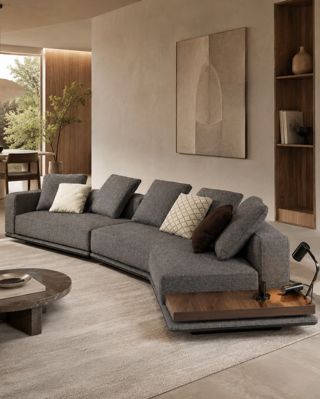 Briarcliff Italian Fabric Sectional Sofa